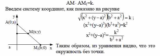 Даны прямая а и точка А, не лежащая на ней. Для каждой точки Мх прямой ...