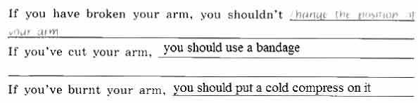 What should children do if there is an accident? Write your ideas down ...