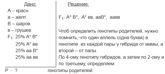 Каковы генотипы родительских растений, если при скрещивании красных ...