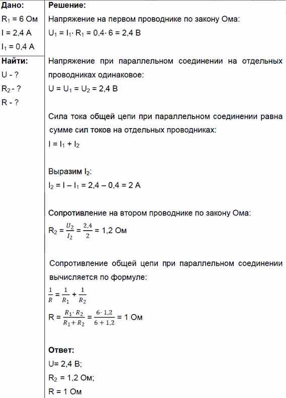 Показания амперметров А и А1 соответственно равны 2,4 и 0,4 А ...